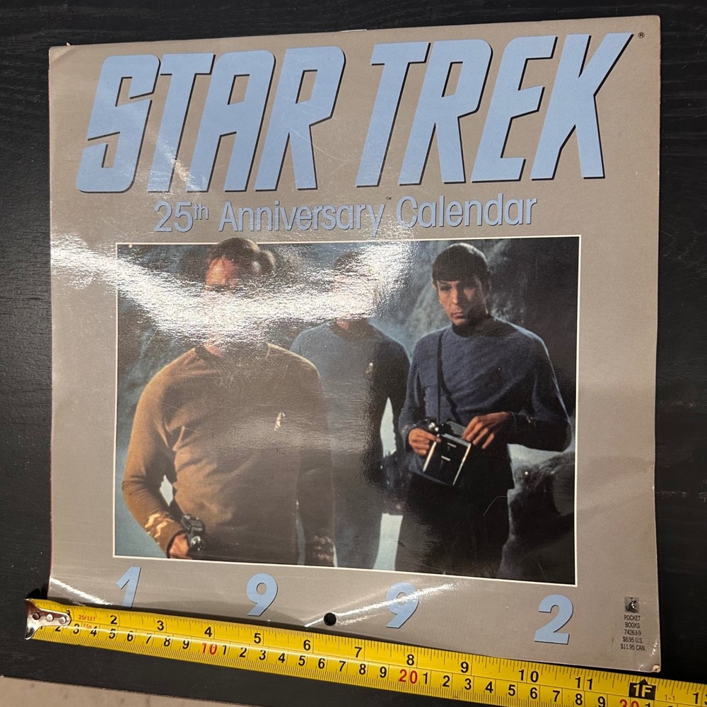Vintage Star Trek 25th Anniversary 1992 Calendar Pocket Books Collectible - Picture 4 of 8